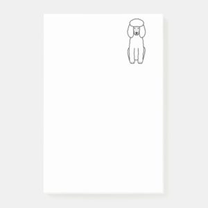 Poodle Dog Cartoon Post-it Notes