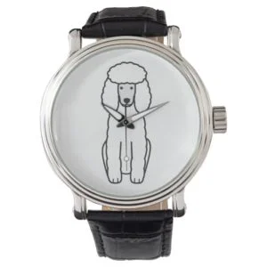 Poodle Dog Cartoon Watch