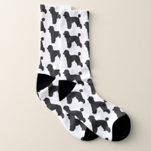 Poodle Dog Silhouette Socks