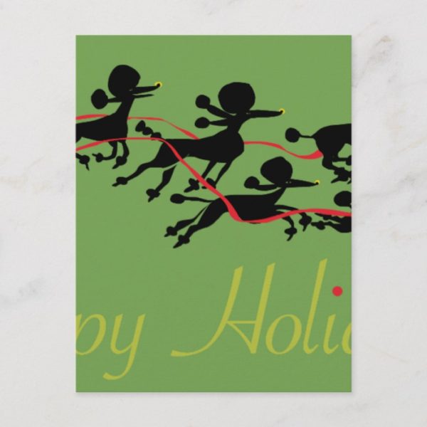Poodle Holiday card