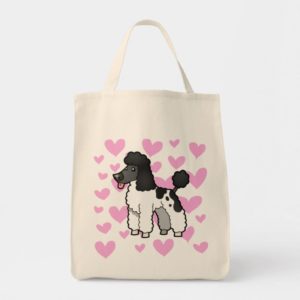 Poodle Love (black parti puppy cut) Tote Bag