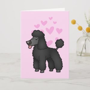 Poodle Love (black puppy cut) Card