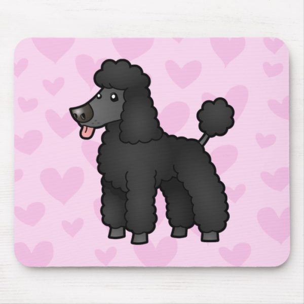 Poodle Love (black puppy cut) Mouse Pad