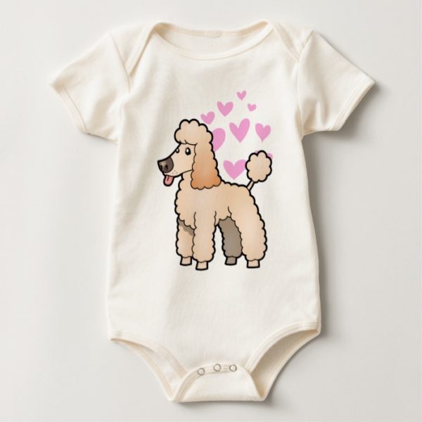 Poodle Love (light apricot puppy cut) Baby Bodysuit