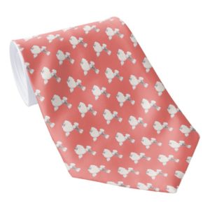 Poodle Pattern Neck Tie