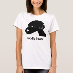 Poodle Power Black Dog T-Shirt
