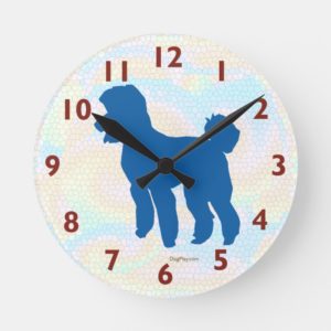 Poodle Silhouette Art Wall Clock