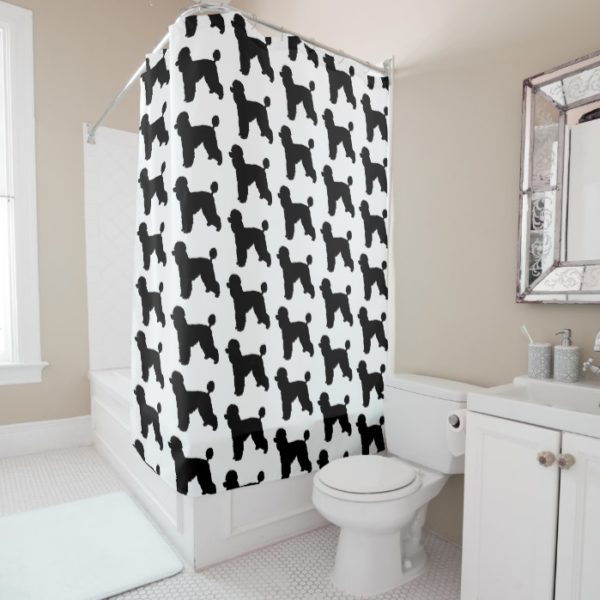 Poodle Silhouette Shower Curtain