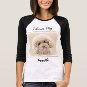 Poodle (Toy, Miniature) Painting Original Dog Art T-Shirt