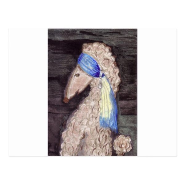 Poodle with the Pearl Earring Postcard