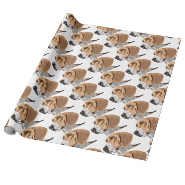 Portrait of a Beagle Head Wrapping Paper