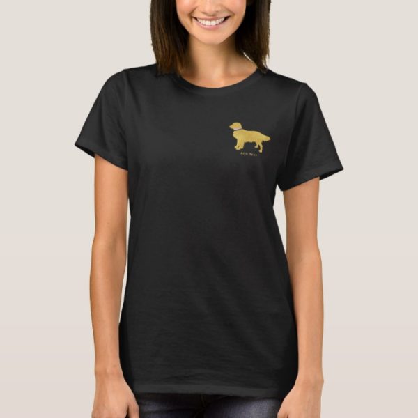 Preppy Dog Golden Retriever Personalized T-Shirt