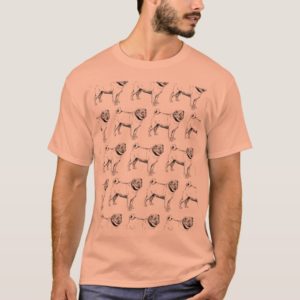 Pug Dog Pattern Candy Orange T-Shirt