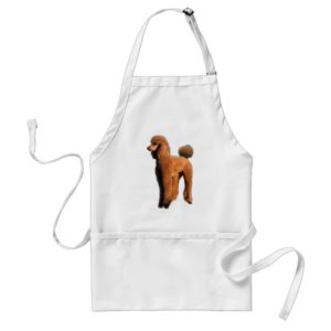 red poodle adult apron