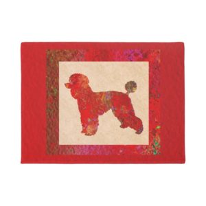 Red Poodle Doormat