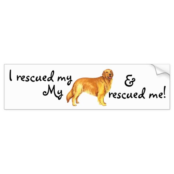 Rescue Golden Retriever Bumper Sticker