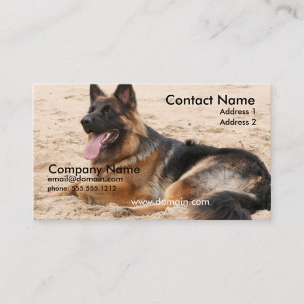 Resting German Shepherd Business Card