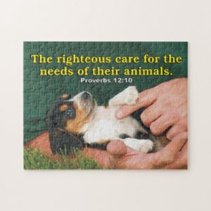 Righteous Care For The Needs Of Their Animals Jigsaw Puzzle