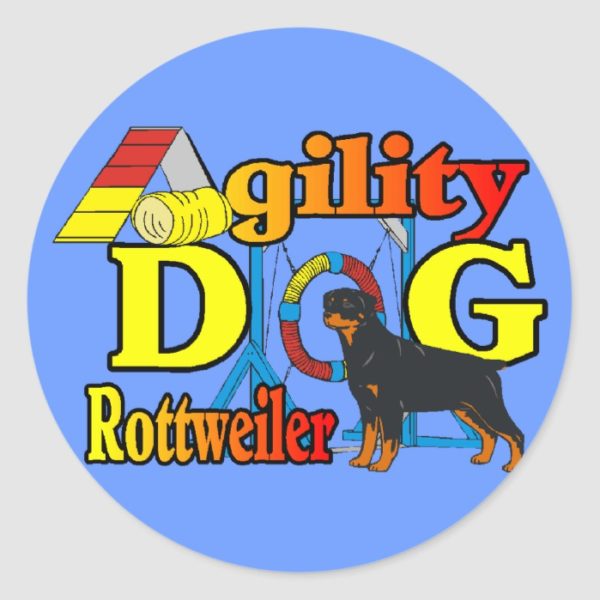 Rottweiler Agility Gifts Classic Round Sticker