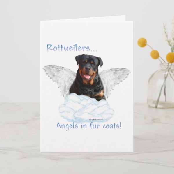 Rottweiler Angel Holiday Card