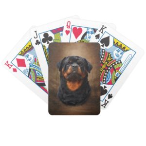 Rottweiler Bicycle Playing Cards