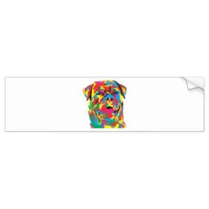 rottweiler color bumper sticker