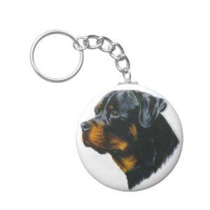 rottweiler dog keychain