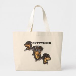 Rottweiler Large Tote Bag