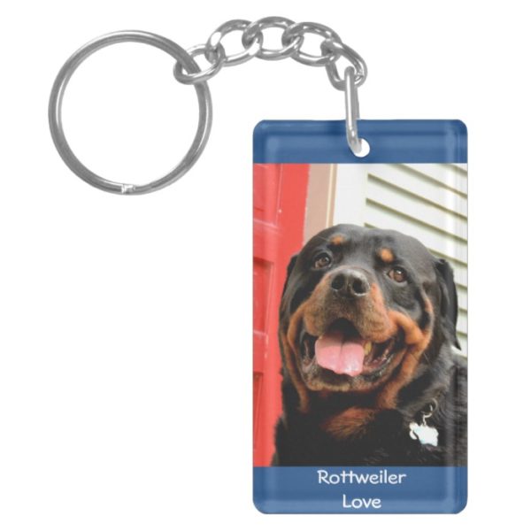 Rottweiler Love Photo Keychain