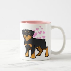 Rottweiler Love Two-Tone Coffee Mug
