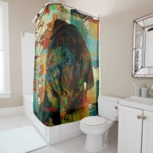 Rottweiler  - Metzgerhund Digital Art Shower Curtain