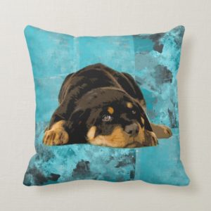 Rottweiler  - Metzgerhund Puppy Throw Pillow
