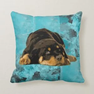 Rottweiler  - Metzgerhund Puppy Throw Pillow