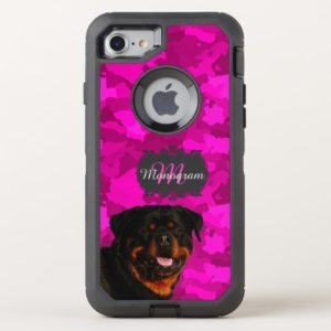 Rottweiler on Pink OtterBox iPhone Case