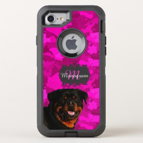 Rottweiler on Pink OtterBox iPhone Case
