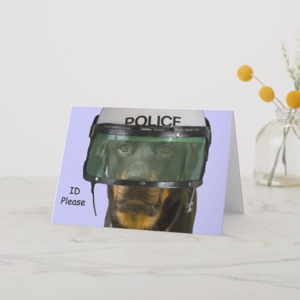 Rottweiler Police Card by Focus for a Cause