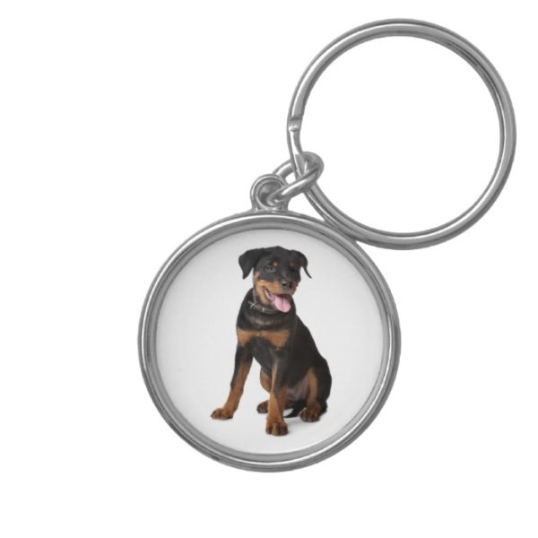 Rottweiler Puppy Dog Keychain