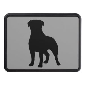 Rottweiler Silhouette Trailer Hitch Cover
