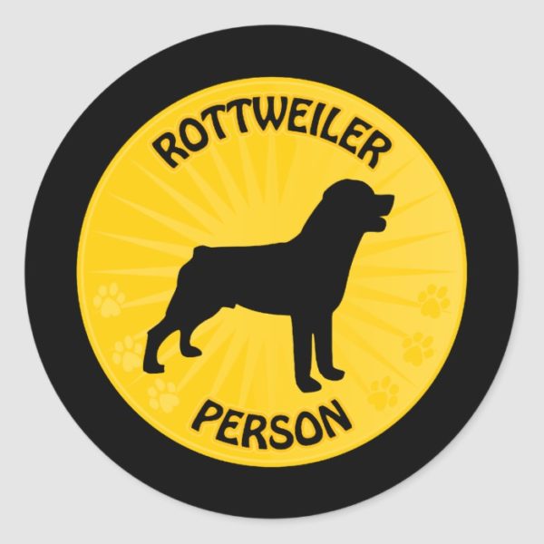 Rottweiler Xing Classic Round Sticker