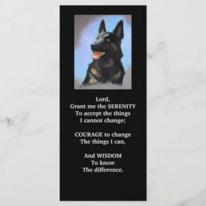SERENITY PRAYER: GERMAN SHEPHERD ARTWORK