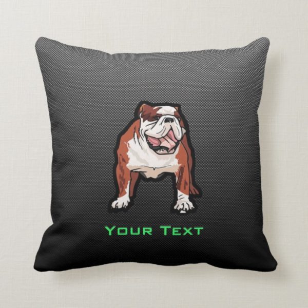 Sleek Bulldog Throw Pillow