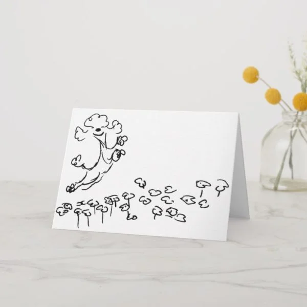 Springy Poodle Card