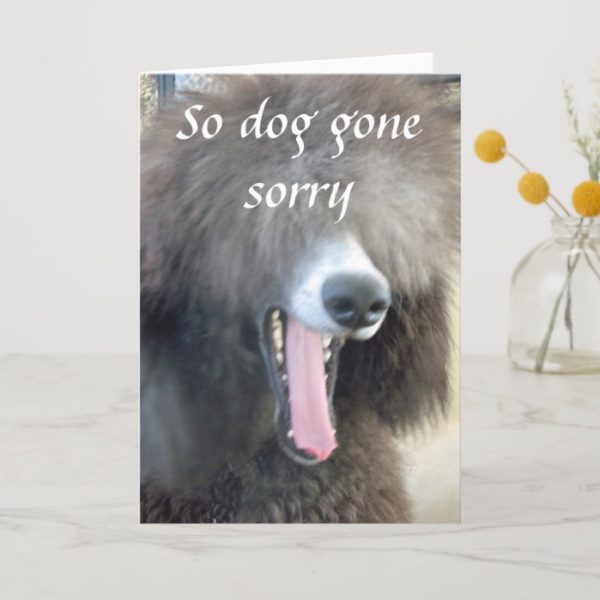 Standard Poodle Belated Birthday Card