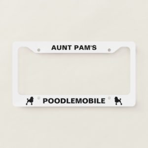 Standard Poodle Silhouettes Poodlemobile Custom License Plate Frame