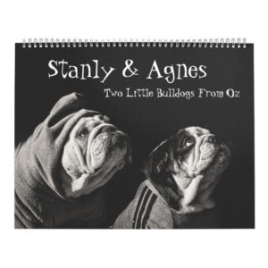 Stanly & Agnes - Two Little Bulldogs From Oz Calendar