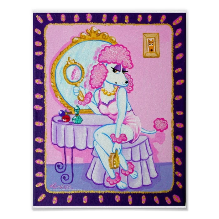 Suzette the Pink Poodle Print