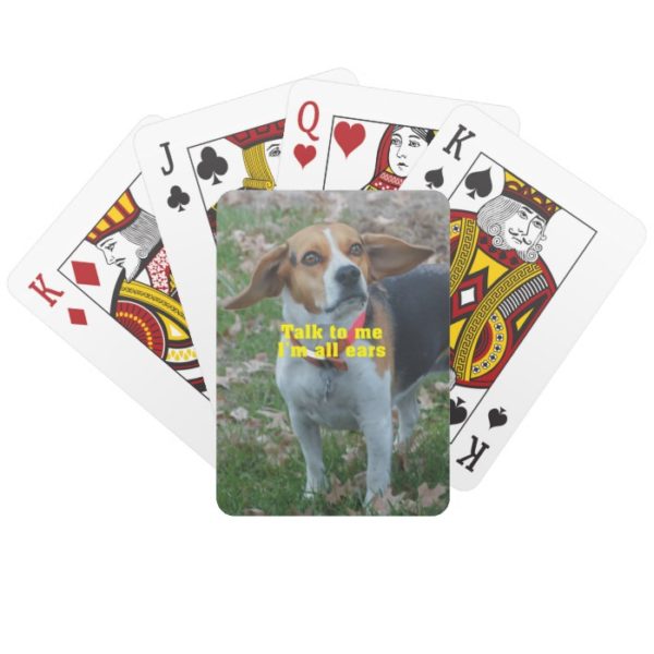 Talk To Me, I'm All Ears Beagle Playing Cards