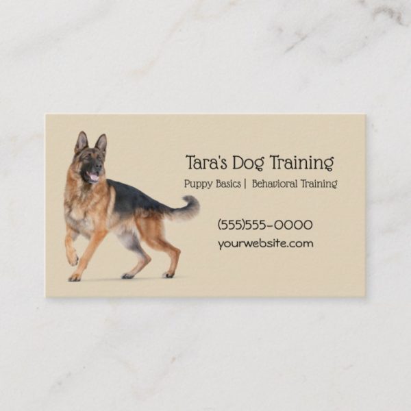 Tan Canine Dog Training Pet Business Card
