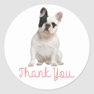 Thank You French Bulldog Puppy Dog Sticker