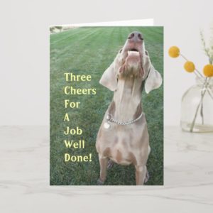 Three Cheers For A Job Well Done! Card